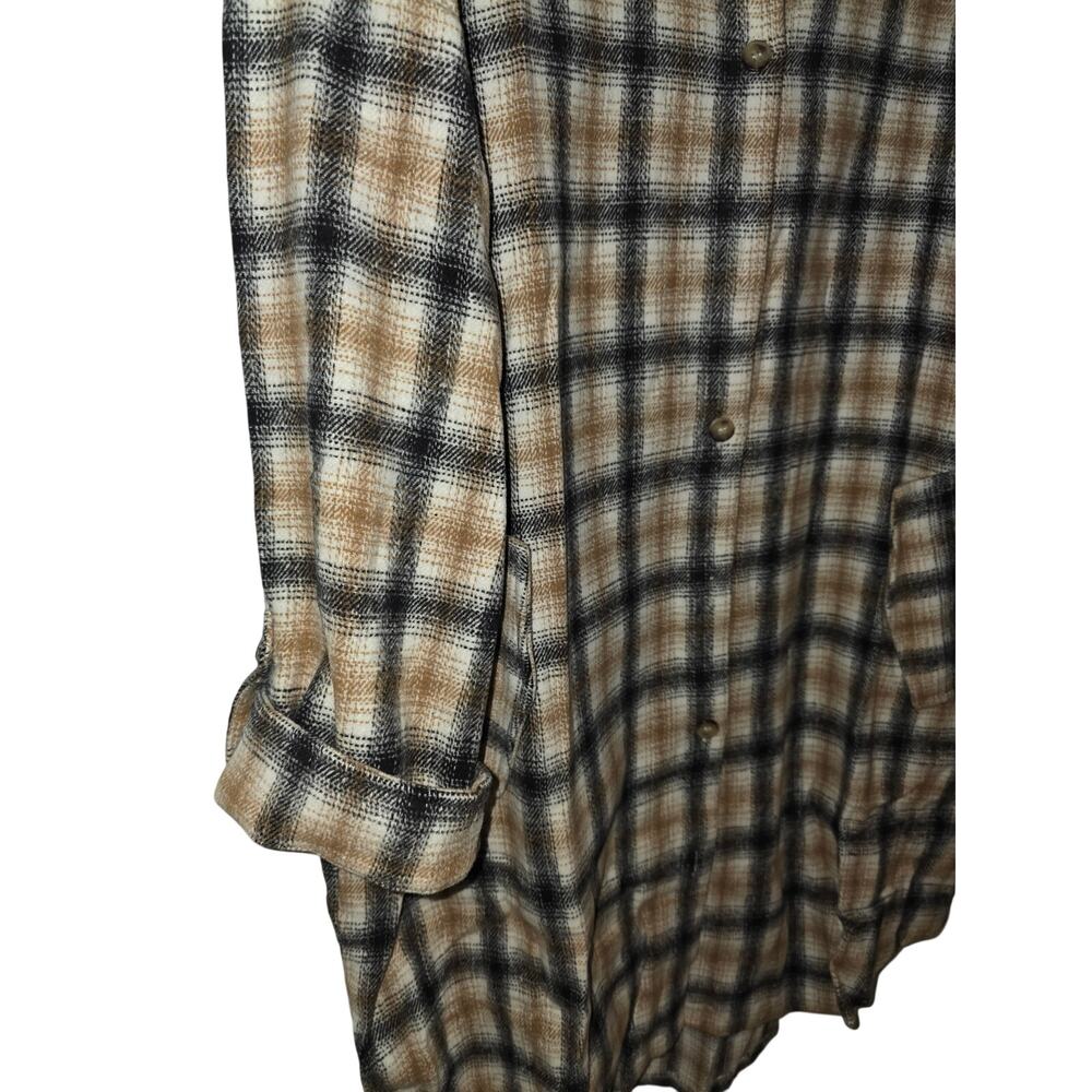 Fate Oversized Flannel Soft Cozy Shacket NWT SIze Large - Picture 3 of 3